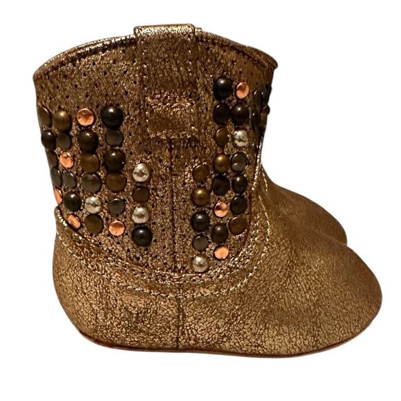 Frye Baby Deborah Studded Boots With Hook and Loop Fasteners, size 3 - Picture 3 of 6